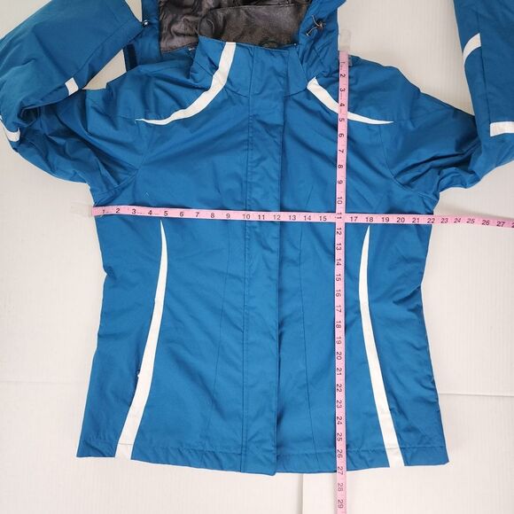 Aspen 3 In 1 Jacket Hooded Parka Removable Inner Jacket Turquoise Size  L - Picture 8 of 16